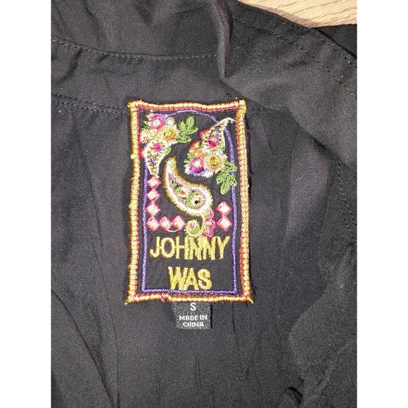Johnny Was Embroidered Kimono Sleeve Shirt Small lightweight flowy cottagecore - Picture 11 of 14